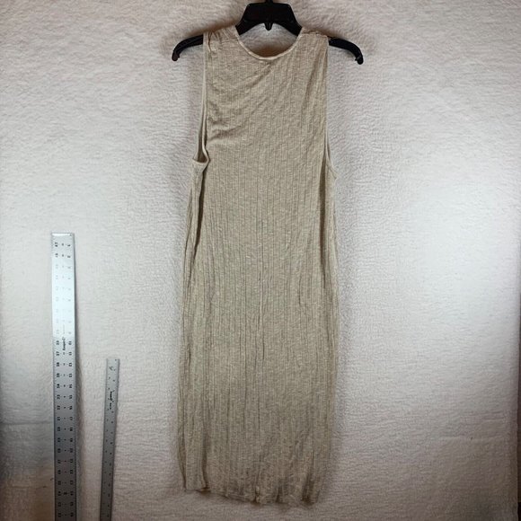 Dolan Left Coast Women's Sleeveless Ribbed Knit Ivory‎ Luna Midi Dress Sz S 8482 - Picture 5 of 7